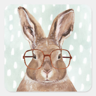 Sticker Carré Forester à quatre roues Lapin Lapin