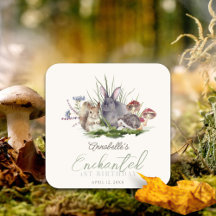Forêt enchantée Bois Animaux Crème Anniversaire