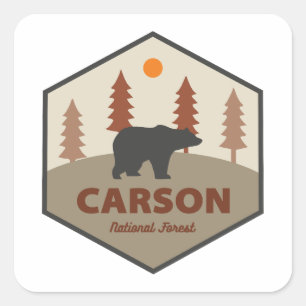 Sticker Carré Forêt nationale Carson Ours Nouveau-Mexique