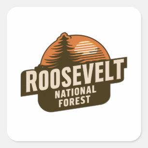 Sticker Carré Forêt nationale de Retro Roosevelt