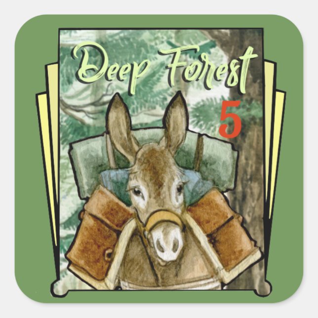 Sticker Carré Forêt profonde 5 (Devant)