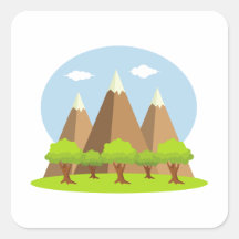 Forêts et sommets des montagnes