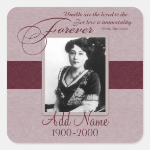 Sticker Carré Forever Loved Custom Memorial