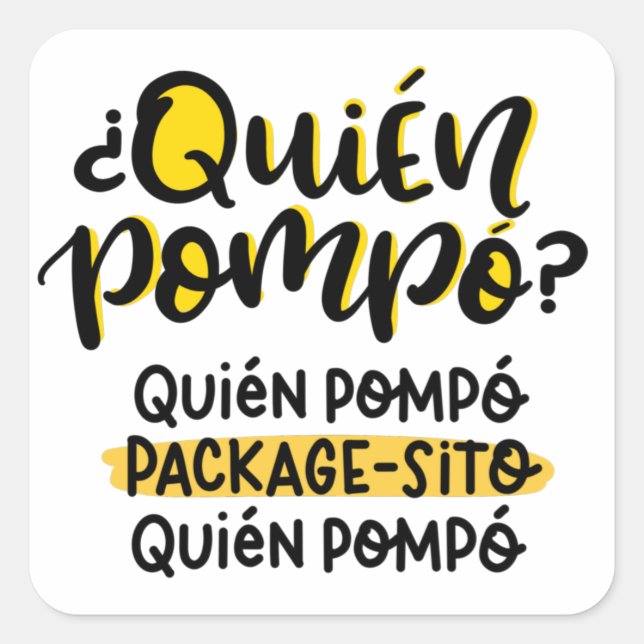 Sticker Carré Forfait Quien Pompo-sito, Happy Mail (Devant)