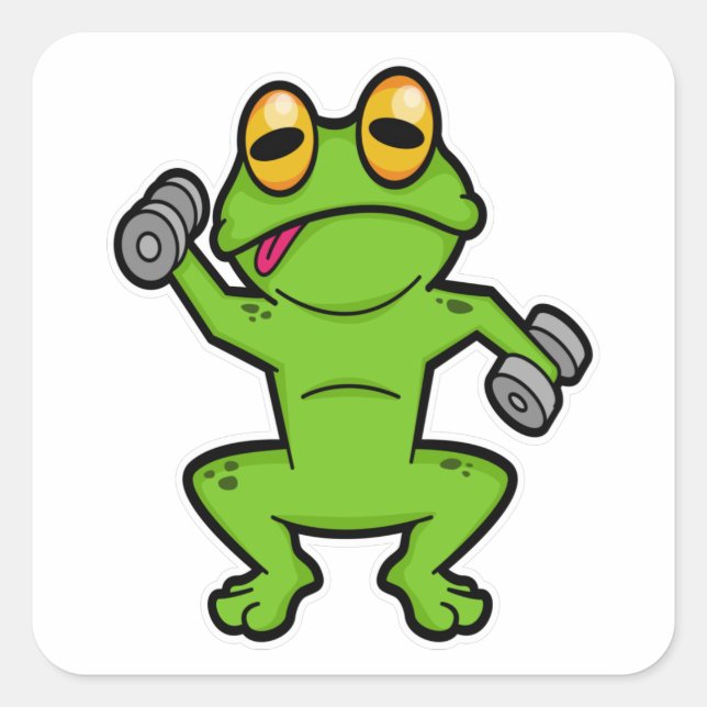 Sticker Carré Formation de grenouille à l'épaule avec cloches (Devant)