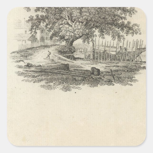 Sticker Carré Forme dans laquelle William Penn (Devant)