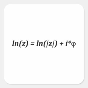 Sticker Carré Formule mathématique ln(z) = ln( z ) + i*j