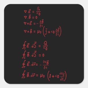 Sticker Carré Formule physique