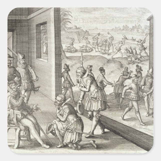 Sticker Carré Fort Caroline, 1565, from 'New (Devant)
