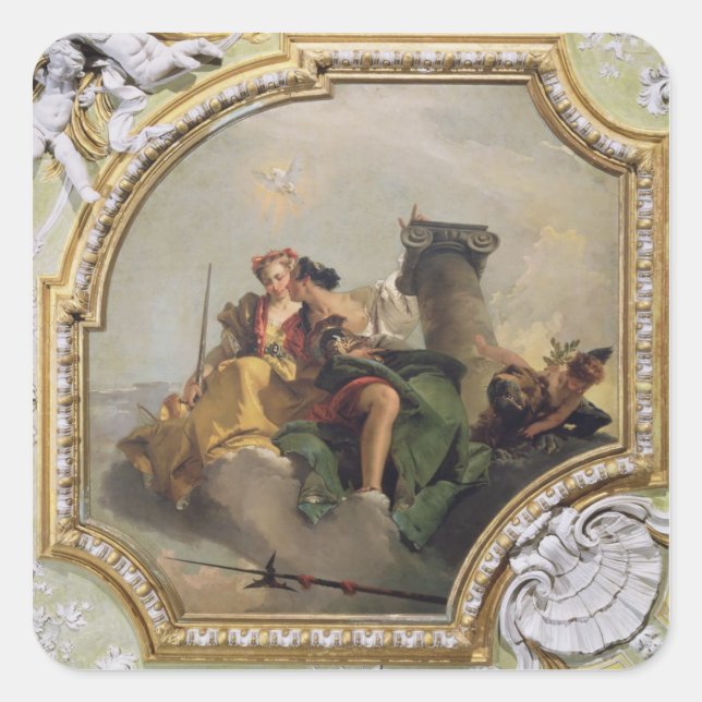 Sticker Carré Fortitude et Justice, from the Sala Capitolare (Devant)