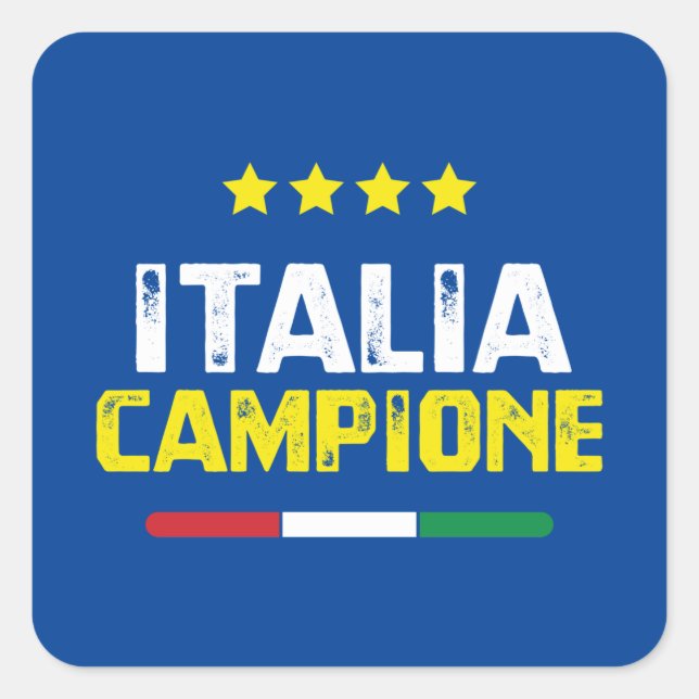 Sticker Carré Forza Azzurri Italia Campione (Devant)