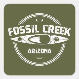 Sticker Carré Fossil Creek Arizona Kayaking