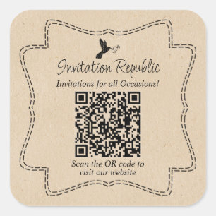 Sticker Carré Fournitures de petite entreprise personnalisées Em