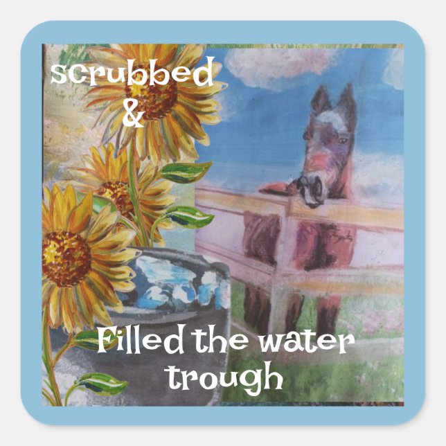 Sticker Carré fourré aujourd'hui sucré Jamie (Devant)