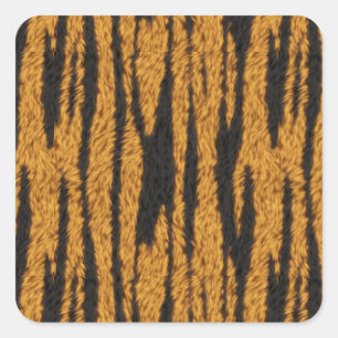 Sticker Carré Fourrure de tigre
