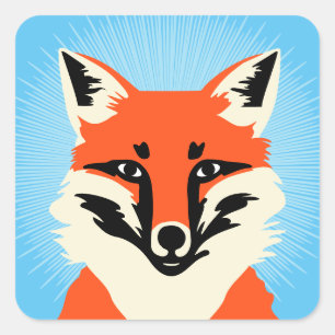 Sticker Carré Fox