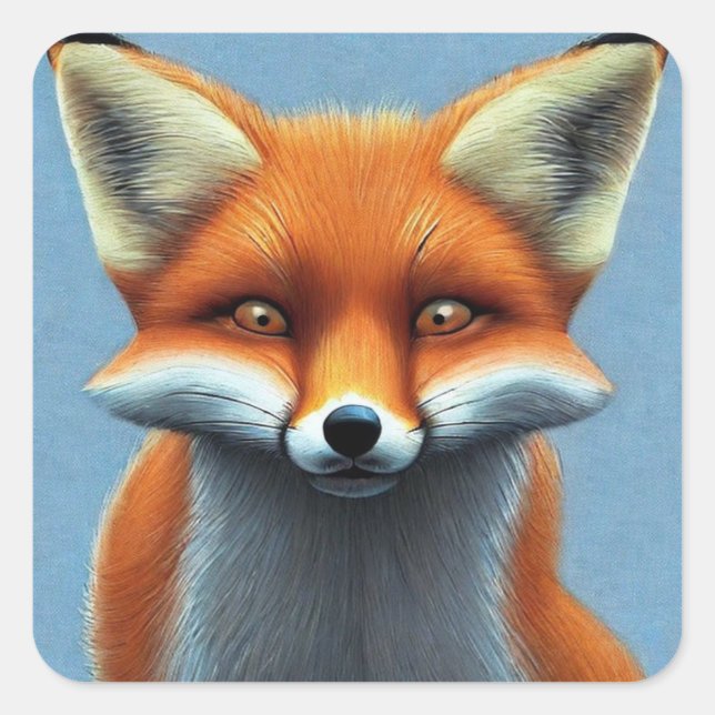 Sticker Carré Fox (Devant)