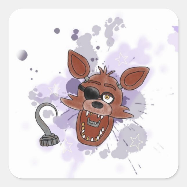 Sticker Carré Foxy fnaf (Devant)