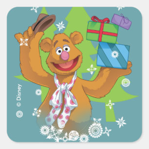 Sticker Carré Fozzy the Bear Joyeuses fêtes