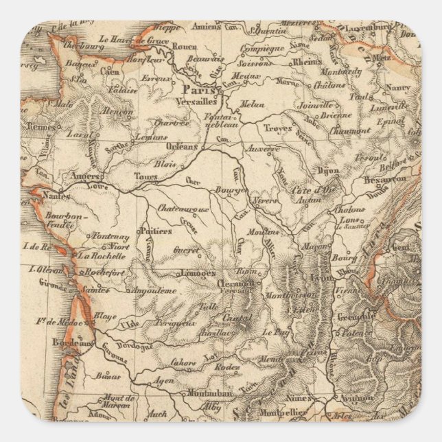 Sticker Carré France 15 (Devant)