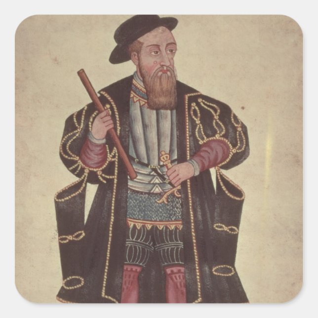 Sticker Carré Francisco de Almeida, illustration (Devant)