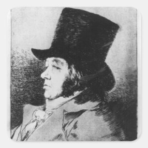 Sticker Carré Francisco Jose de Goya y Lucientes   Autoportrait