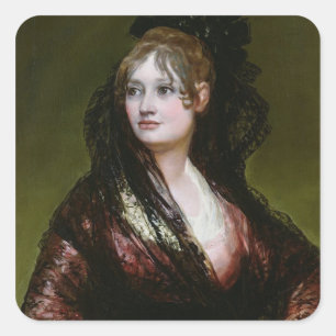 Sticker Carré Francisco Jose de Goya y Lucientes Dona Isabel d