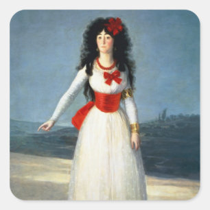 Sticker Carré Francisco Jose de Goya y Lucientes   La duchesse d
