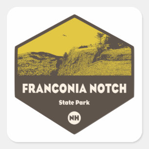 Sticker Carré Franconia Notch State Park New Hampshire
