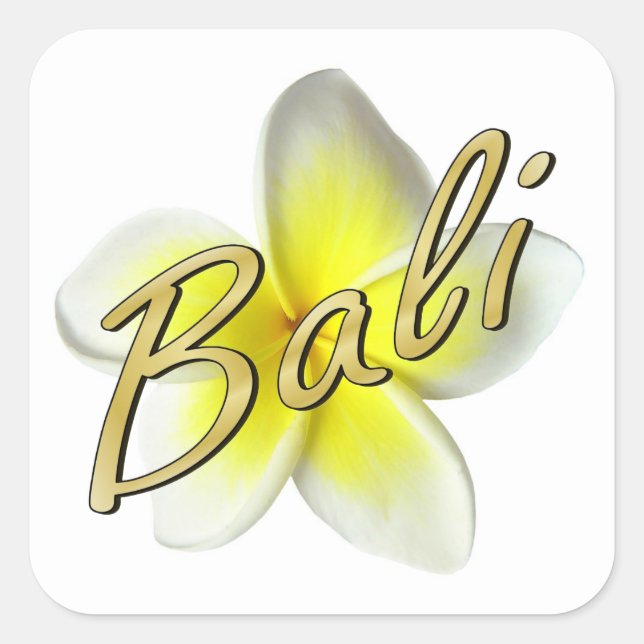 Sticker Carré Frangipani Blossom (Devant)