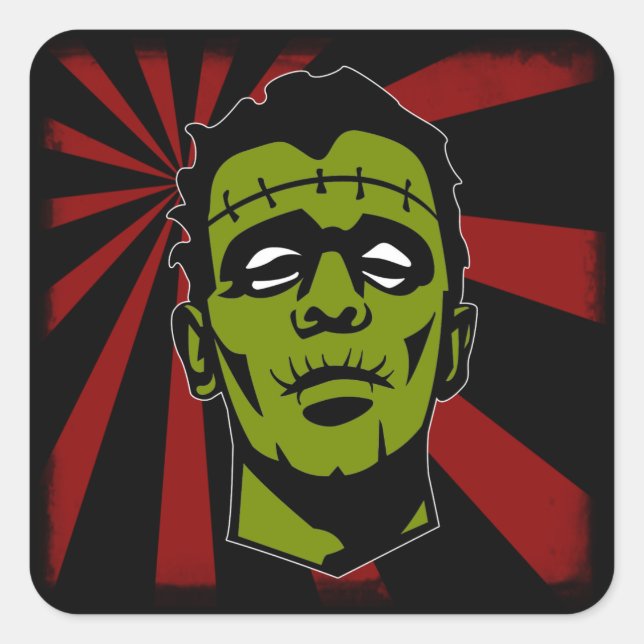 Sticker Carré Frankenstein ! (Devant)