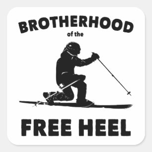 Sticker Carré Fraternité Du Télémark De Talon Libre Ski