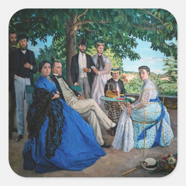 Sticker Carré Frédéric Bazille - La Réunion Familiale (Devant)