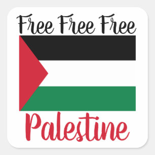 Sticker Carré Free Free Palestine