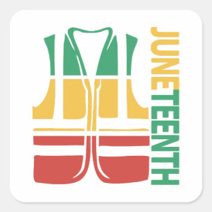 Sticker Carré Freedom Day Vest Coworker Swagazon Associé Junet