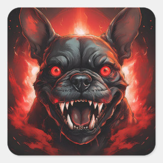 Sticker Carré French Bulldog Gone Wrong