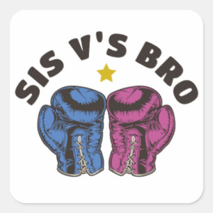 Sticker Carré Frère Soeur Bro de Sis V