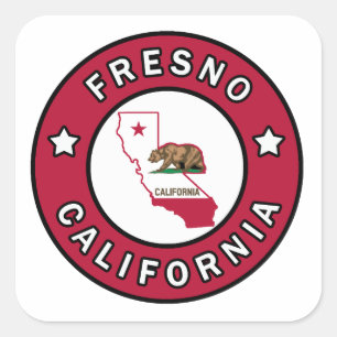 Sticker Carré Fresno Californie