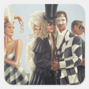 Sticker Carré Fresque de l'hôtel Berkley - 1