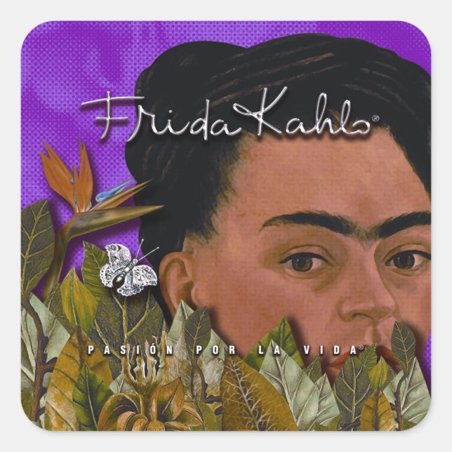 Sticker Carré Frida Kahlo Pasion Por La Vida (Devant)