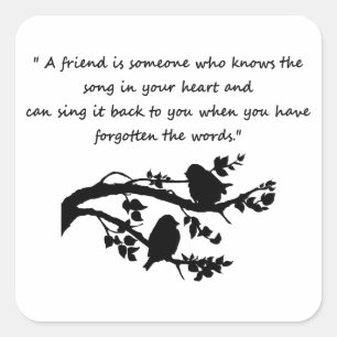 Sticker Carré Friend Cote Chanson dans mon coeur Inspirationnel