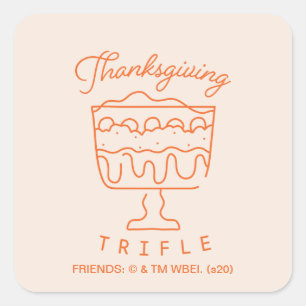 Sticker Carré FRIENDS™ Dinde de Thanksgiving