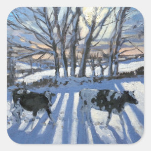 Sticker Carré Friesian Cows 2009