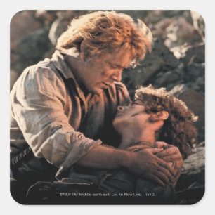 Sticker Carré FRODO™ dans des bras de Samwise