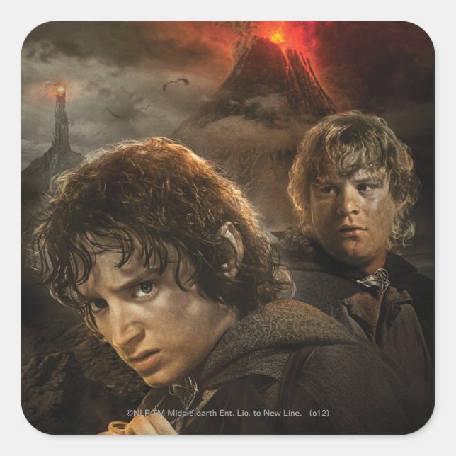 Sticker Carré FRODO™ et Samwise (Devant)
