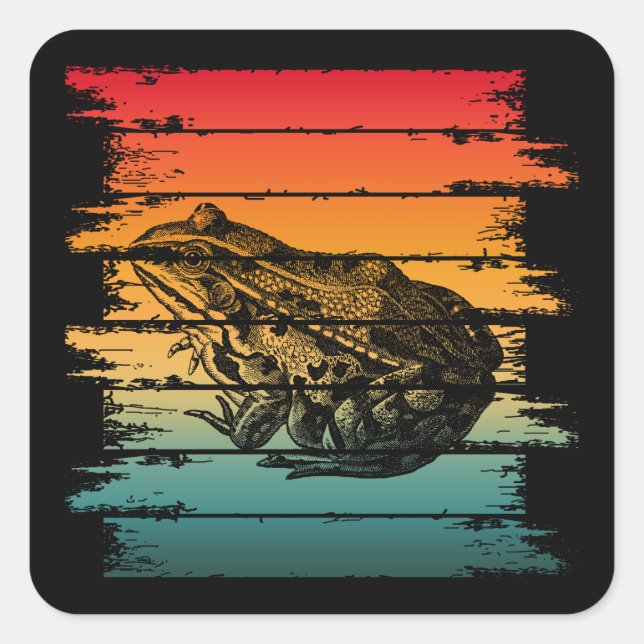 Sticker Carré FROG vintage (Devant)