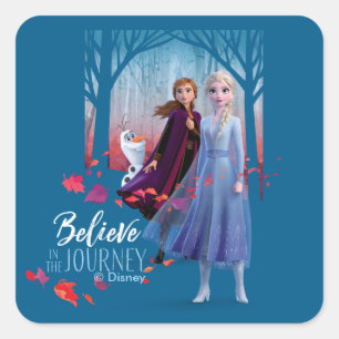 Sticker Carré Froid 2 : Elsa, Anna, & Olaf   Croire