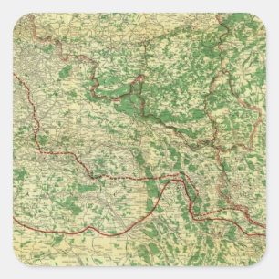 Sticker Carré Front occidental de carte