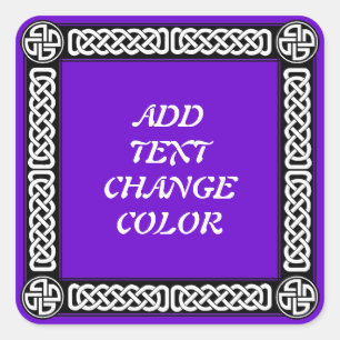 Sticker Carré Frontière celtique sur toute couleur