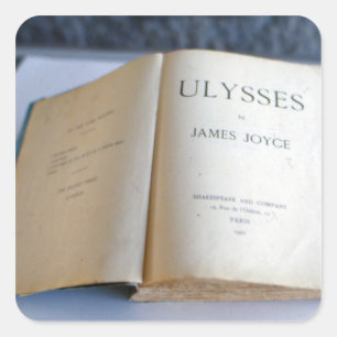 Sticker Carré Frontispiece de 'Ulysses' par James Joyce
